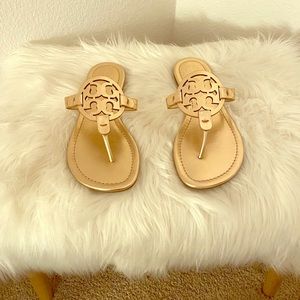 Tory Burch Miller Metallic Leather Sandal